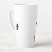 Het huis Medium Tall Mok- w gouden tas Latte Mok (Linkerhoek)