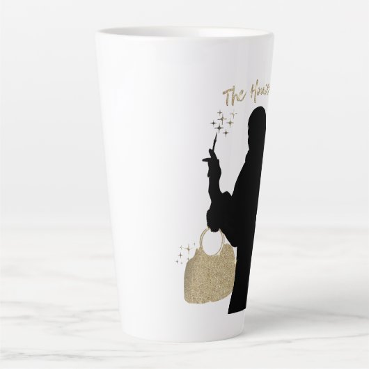 Het huis Medium Tall Mok- w gouden tas Latte Mok (Voorkant)