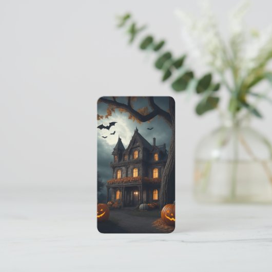 Het huis naast het Deadman's Tree Bladwijzer Visitekaartje (Staand voorkant)