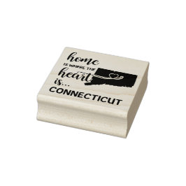 Het huis van Connecticut is waar het hart is Rubberstempel