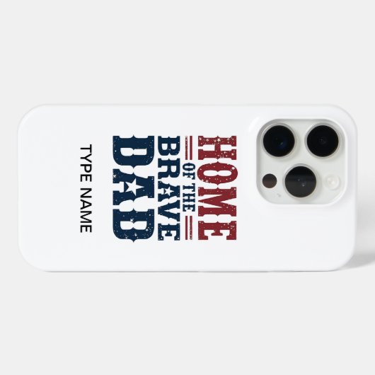 Het huis van de dappere vader patriottische vader Case-Mate iPhone case (Achterkant (horizontaal))