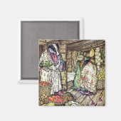 “Het huis van de das” door Arthur Rackham Magneet (Voorkant / Achterkant)