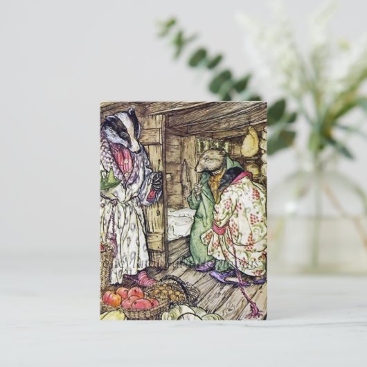 “Het huis van de das” van Arthur Rackham Briefkaart (Staand voorkant)