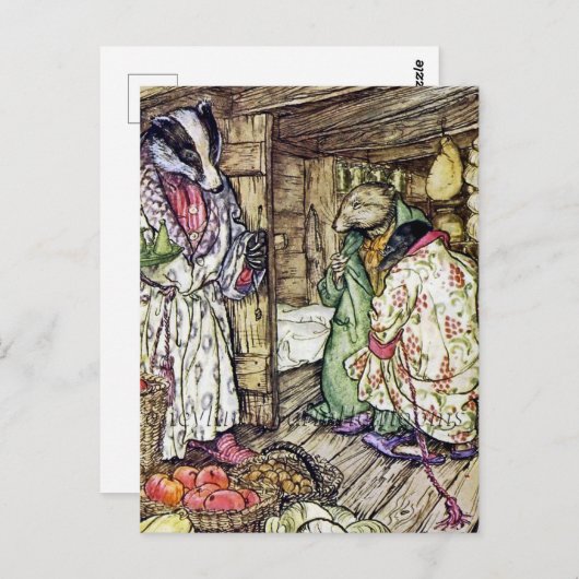 “Het huis van de das” van Arthur Rackham Briefkaart (Voorkant / Achterkant)