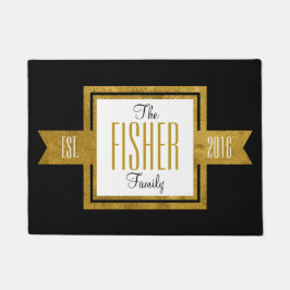 Het Huis van de familie gevestigd Jaar Gold en Zwa Deurmat