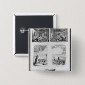 Het huis van de gieterij vierkante button 5,1 cm (Voorkant /achterkant)