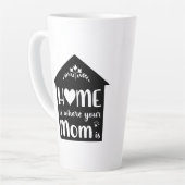 Het huis van de huisstijl waar mama is -Moederdag Latte Mok (Linkerhoek)