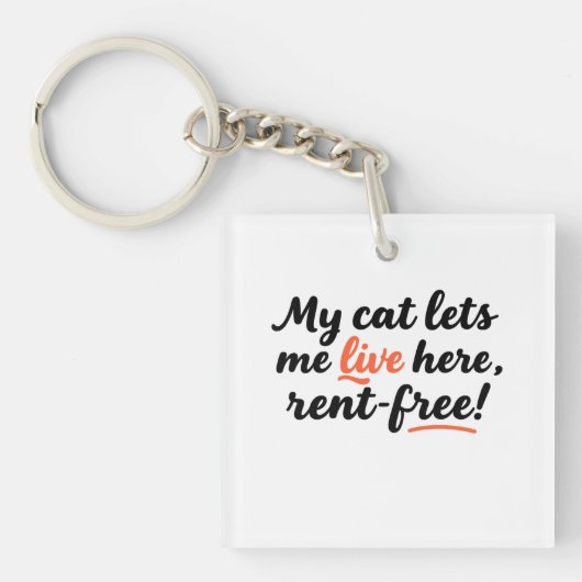 Het huis van de kat sleutelhanger (voorkant)
