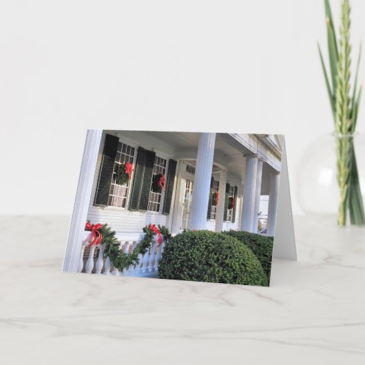 Het Huis van de Maatschappij van Mayflower Feestdagen Kaart (Voorkant)