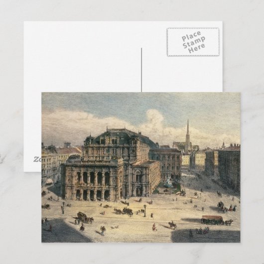 Het Huis van de Opera van de Staat van Wenen, Briefkaart (Voorkant / Achterkant)