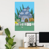 Het Huis van de paddestoel Poster (Thuiskantoor)