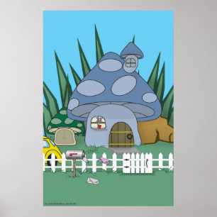 Het Huis van de paddestoel Poster