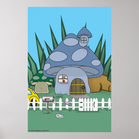 Het Huis van de paddestoel Poster (Voorkant)