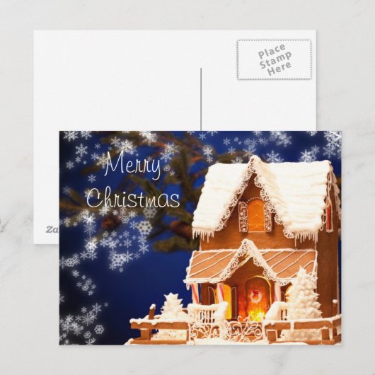 Het huis van de peperkoek feestdagenkaart (Voorkant / Achterkant)