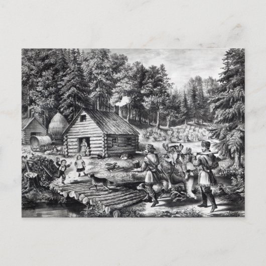 Het huis van de pioneer aan de Westerne grens Briefkaart (Voorkant)