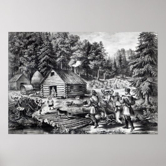 Het huis van de pioneer aan de Westerne grens Poster (Voorkant)