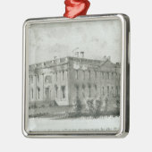 Het huis van de President na de vernietiging Metalen Ornament (Links)