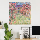 Het Huis van de Rozen, Claude Monet Poster (Thuiskantoor)