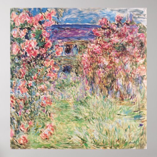 Het Huis van de Rozen, Claude Monet Poster (Voorkant)