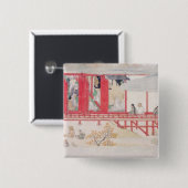 Het Huis van de Shogun Vierkante Button 5,1 Cm (Voorkant /achterkant)