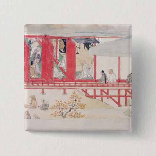 Het Huis van de Shogun Vierkante Button 5,1 Cm (Voorkant)
