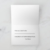 Het Huis van de sprong dankt u kaardt Bedankkaart (Binnen)