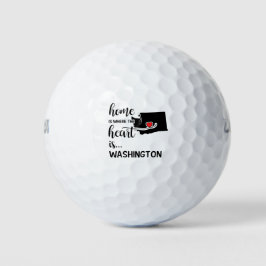 Het huis van de staat Washington is waar het hart  Golfballen
