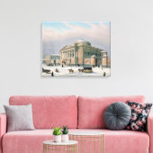 Het Huis van de Tutorieraad in Moskou Canvas Afdruk (Insitu (Woonkamer))