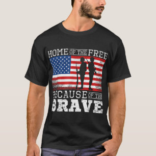 Het huis van de Vrije vanwege de Brave Militaire A T-shirt