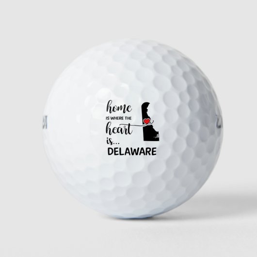 Het huis van Delaware is waar het hart is Golfballen (Voorkant)