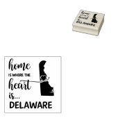 Het huis van Delaware is waar het hart is Rubberstempel (Gestempeld)
