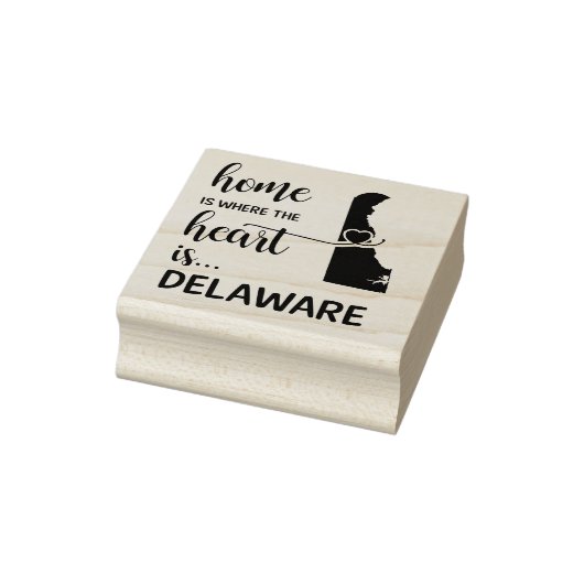 Het huis van Delaware is waar het hart is Rubberstempel (Stempel)