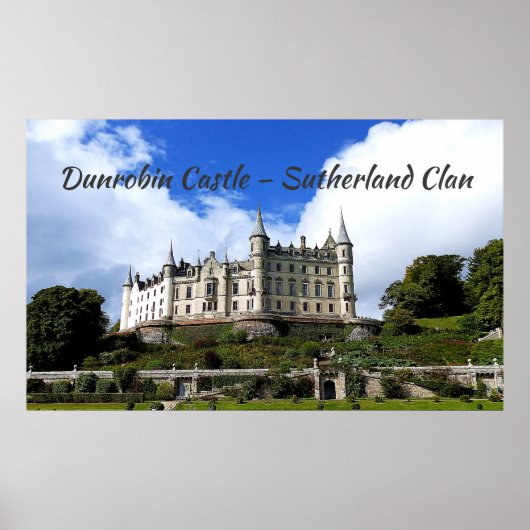 Het huis van Dunrobin Castle van de familie Suther Poster (Voorkant)