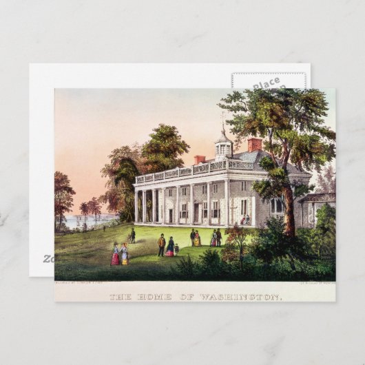 Het huis van George Washington Briefkaart (Voorkant / Achterkant)