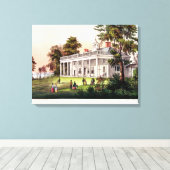 Het huis van George Washington Canvas Afdruk (Insitu (Houten vloer))