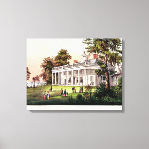 Het huis van George Washington Canvas Afdruk