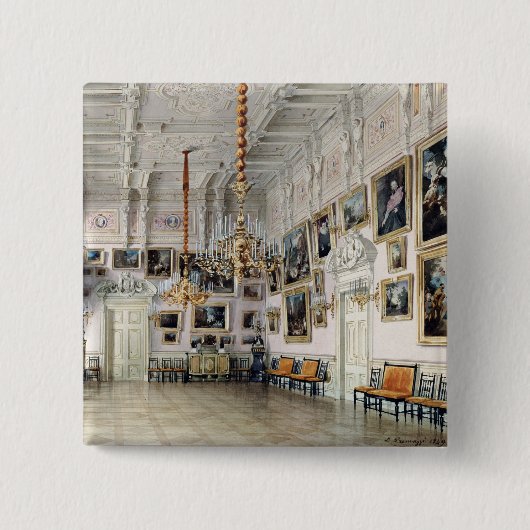 Het huis van graaf Bezborodko Vierkante Button 5,1 Cm (Voorkant)