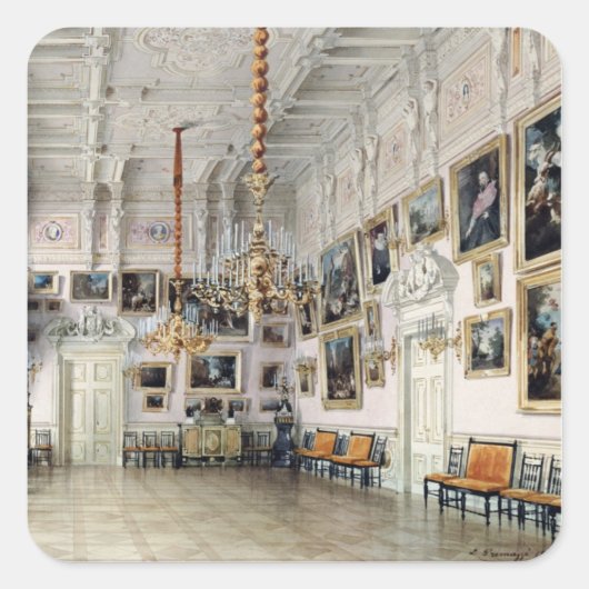 Het huis van graaf Bezborodko Vierkante Sticker (Voorkant)