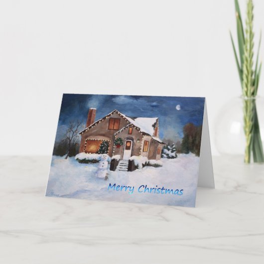 Het Huis van het Brood van de gember Feestdagen Kaart (Voorkant)