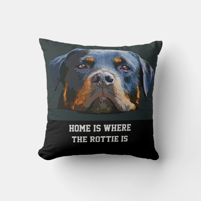 Het Huis van het Citaat van de Dog van Rottweiler  Kussen (Voorkant)