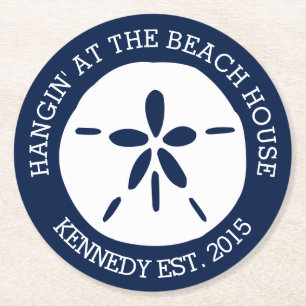 Het Huis van het strand Ronde Kartonnen Onderzetter