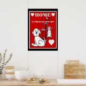 Het huis van huisdieren is waar mijn huisdieren om poster (Keuken)