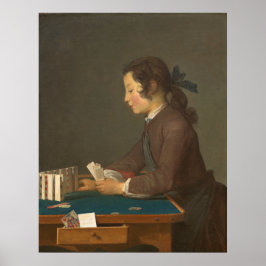 Het Huis van Kaarten - Jean-Siméon Chardin Fine Ar Poster