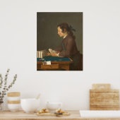 Het Huis van Kaarten - Jean-Siméon Chardin Fine Ar Poster (Keuken)