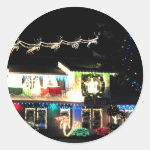 Het Huis van Kerstmis Ronde Sticker