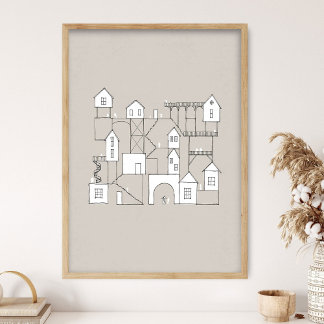 Het huis van mijn Vader, vele kamers, woningen, he Poster