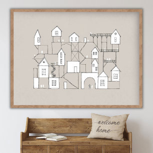 Het huis van mijn Vader, vele kamers, woningen, He Poster