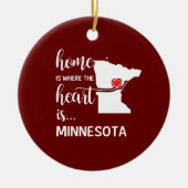 Het huis van Minnesota is waar het hart is Keramisch Ornament (Voorkant)