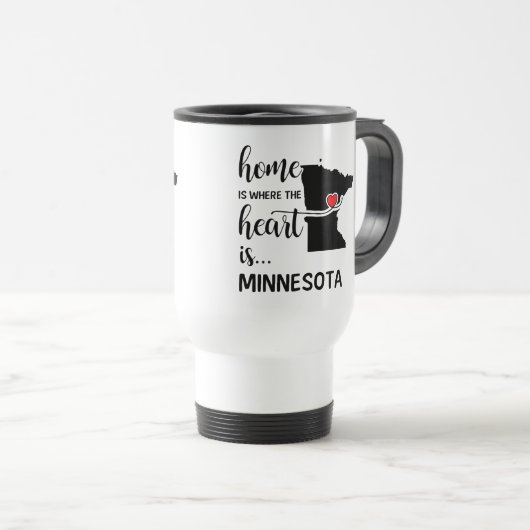 Het huis van Minnesota is waar het hart is Reisbeker (Voorkant rechts)