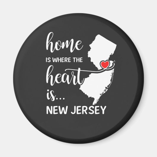 Het huis van New Jersey is waar het hart ligt Magneet (Voorkant)